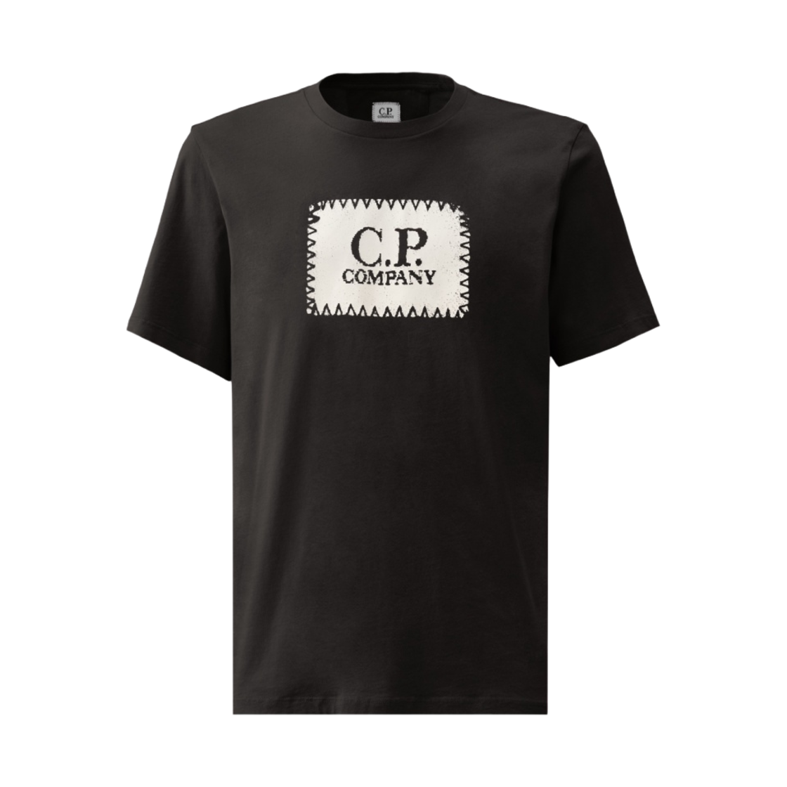 16CMTS042A005100W999 C.P. Company 30/1 Jersey Label Style Logo T-Shirt Black - 24SS