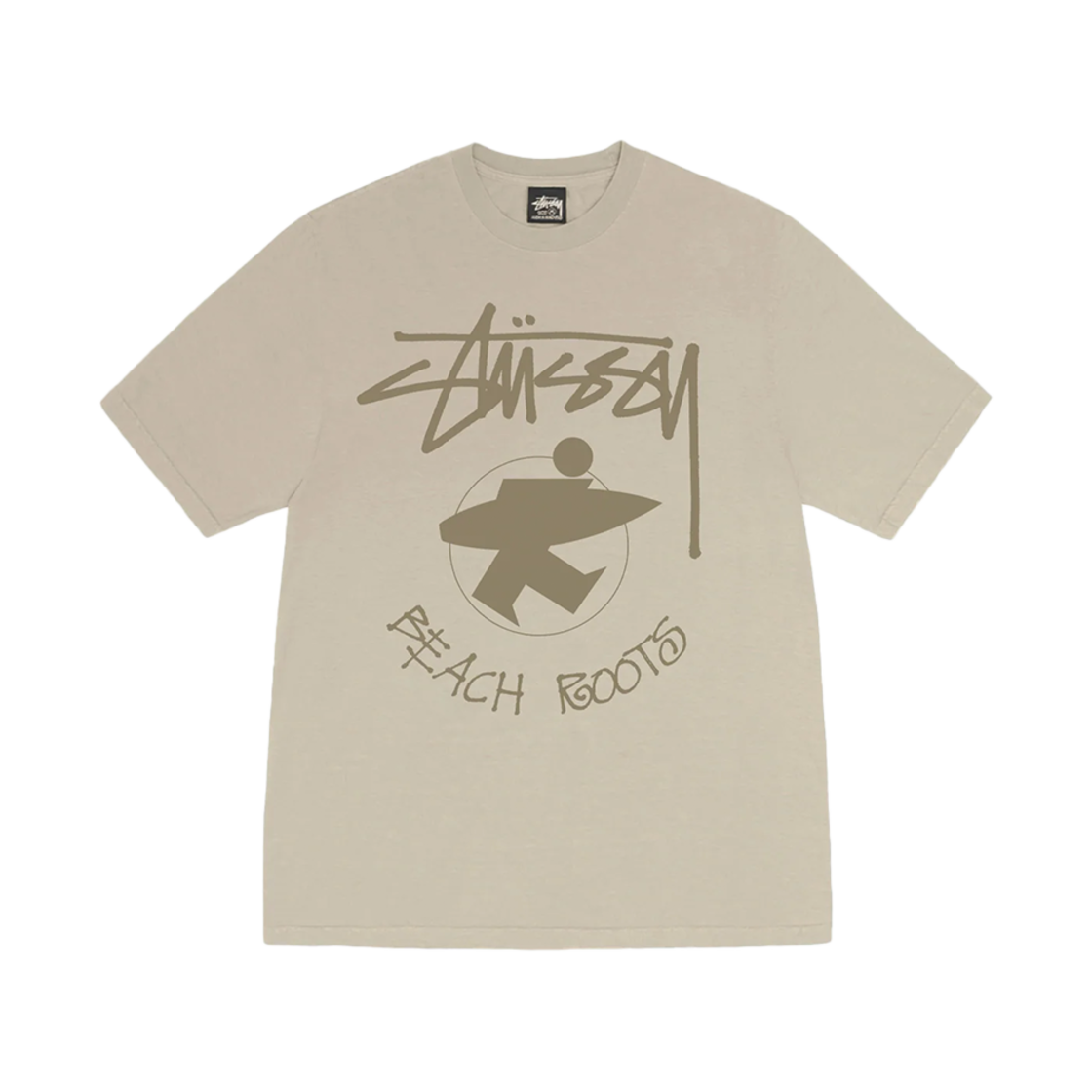 스투시 비치 루트 피그먼트 다이드 티셔츠 카키(Stussy Beach Roots Pigment Dyed T-Shirt Khaki) - 1