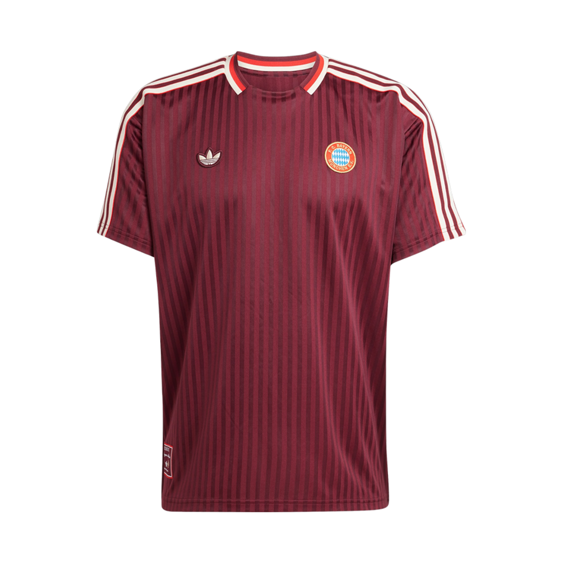 아디다스 FC 바이에른 테라스 아이콘 저지 쉐도우 레드 - KR 사이즈 (논 마킹 버전)(Adidas FC Bayern Terrace Icon Jersey Shadow Red - KR Sizing (Non Marking Ver.))