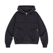 Thevinylhouse Cut Off Hoodie Zip-Up Purple
