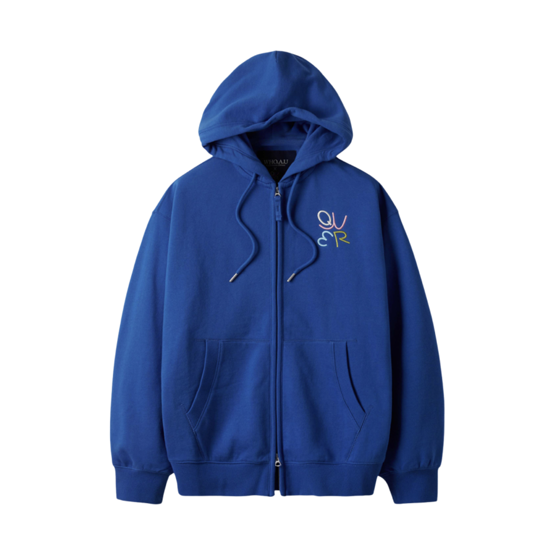 WHMZE4T91U WHO.A.U x QWER Signature Hood Zip-Up Blue