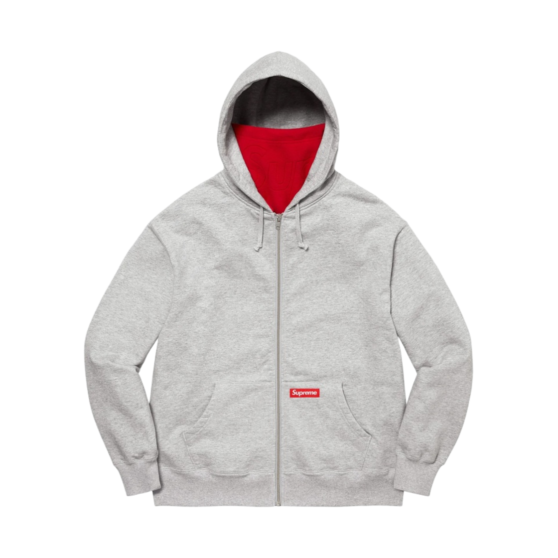 슈프림 더블 후드 페이스마스크 집업 후드 스웨트셔츠 헤더 그레이 - 22FW(Supreme Double Hood Facemask Zip Up Hooded Sweatshirt Heather Grey - 22FW) - 1