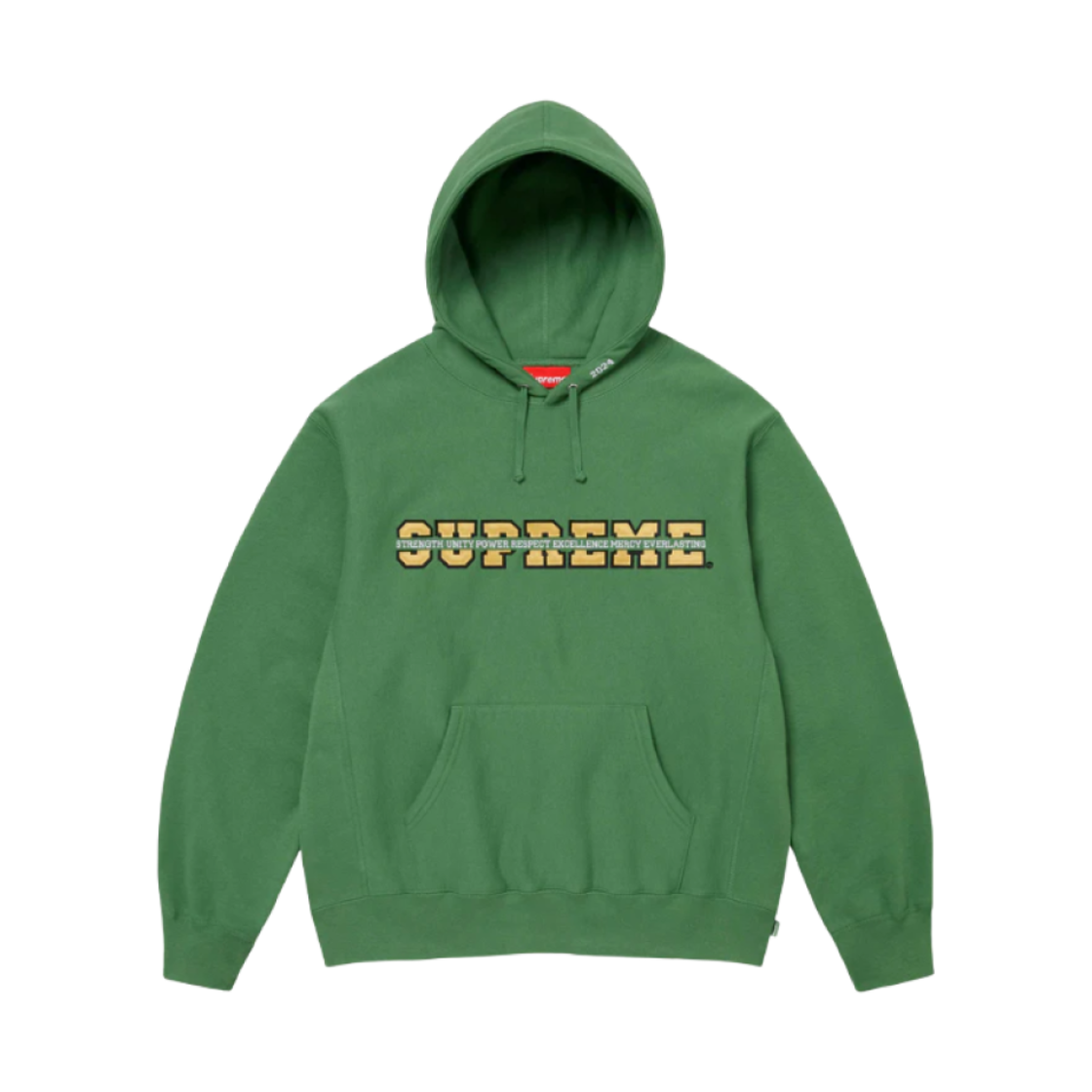 슈프림 컬리지에이트 아크로님 후드 스웨트셔츠 더스티 그린 - 24FW(Supreme Collegiate Acronym Hooded Sweatshirt Dusty Green - 24FW)
