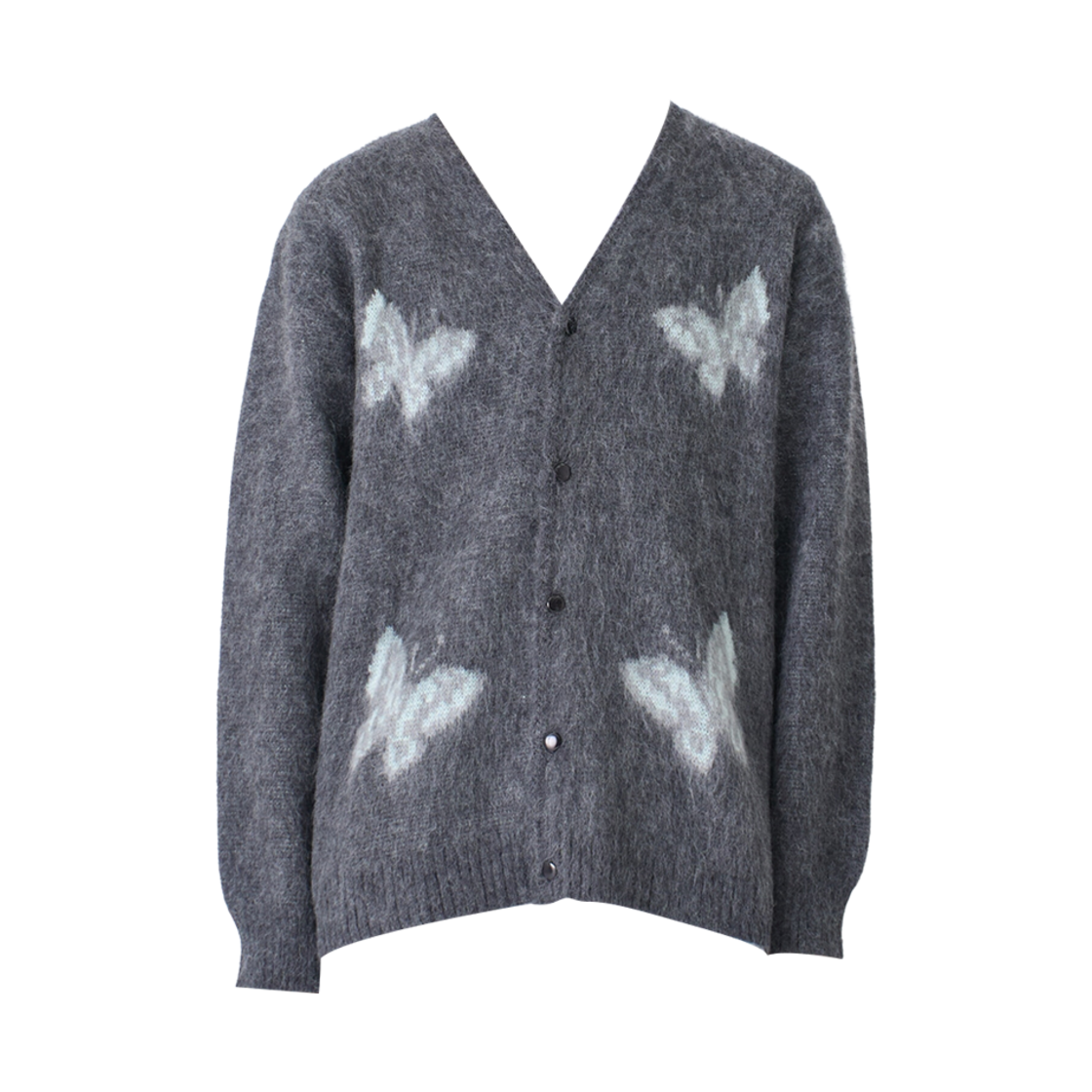 니들스 x 스튜디오스 모헤어 빠삐용 4 가디건 그레이(Needles x Studious Mohair Papillon 4 Cardigan Grey)