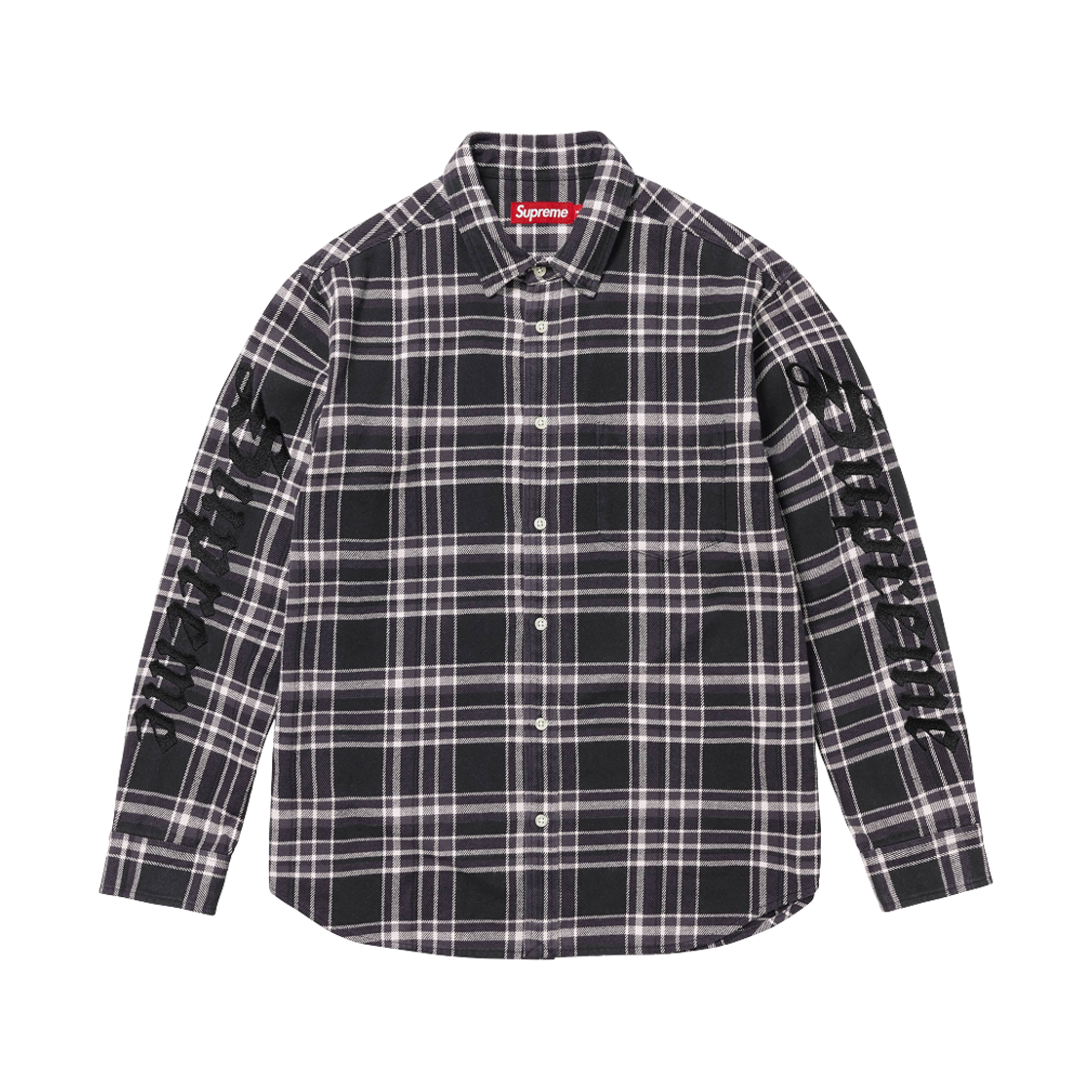 슈프림 올드 잉글리쉬 플레이드 플란넬 셔츠 블랙 - 25SS(Supreme Old English Plaid Flannel Shirt Black - 25SS) - 1
