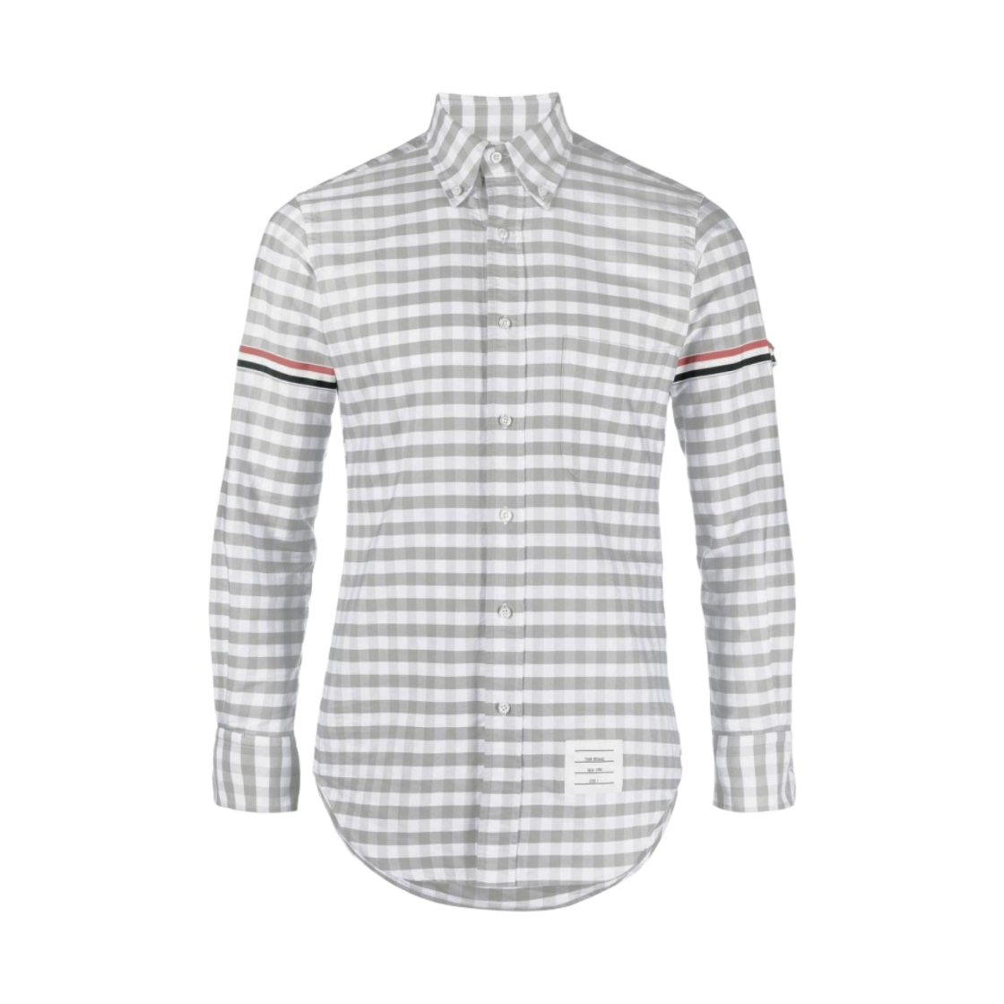 톰브라운 깅엄 옥스포드 암밴드 클래식 셔츠 미디움 그레이(Thom Browne Gingham Oxford Armband Classic Shirt Medium Grey)
