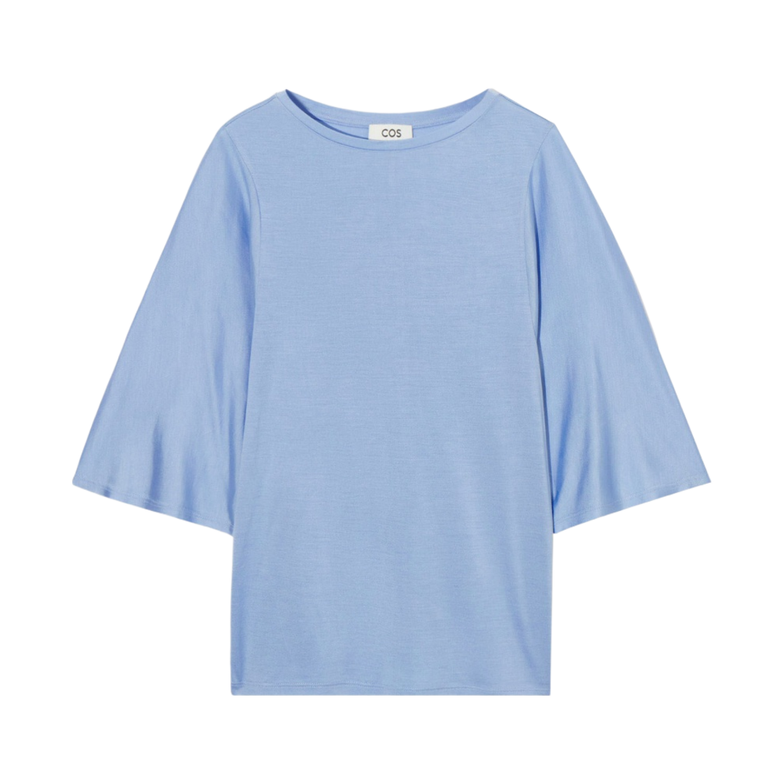 (W) 코스 퓨어 멀버리 실크 티셔츠 라이트 블루((W) COS Pure Mulberry Silk T-Shirt Light Blue) - 1