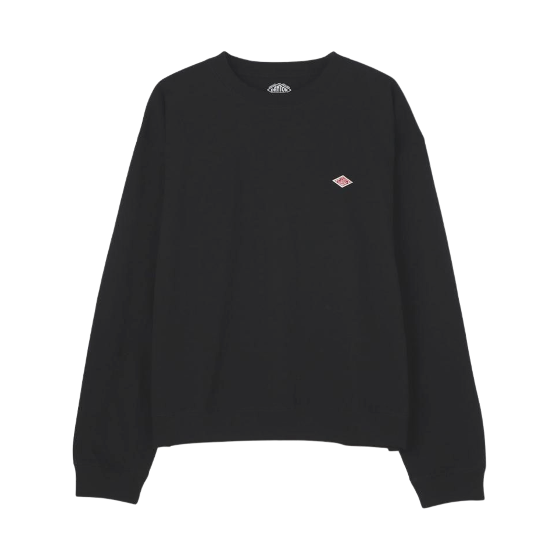 DT-C0200 Danton Plain Long Sleeve T-Shirt Black