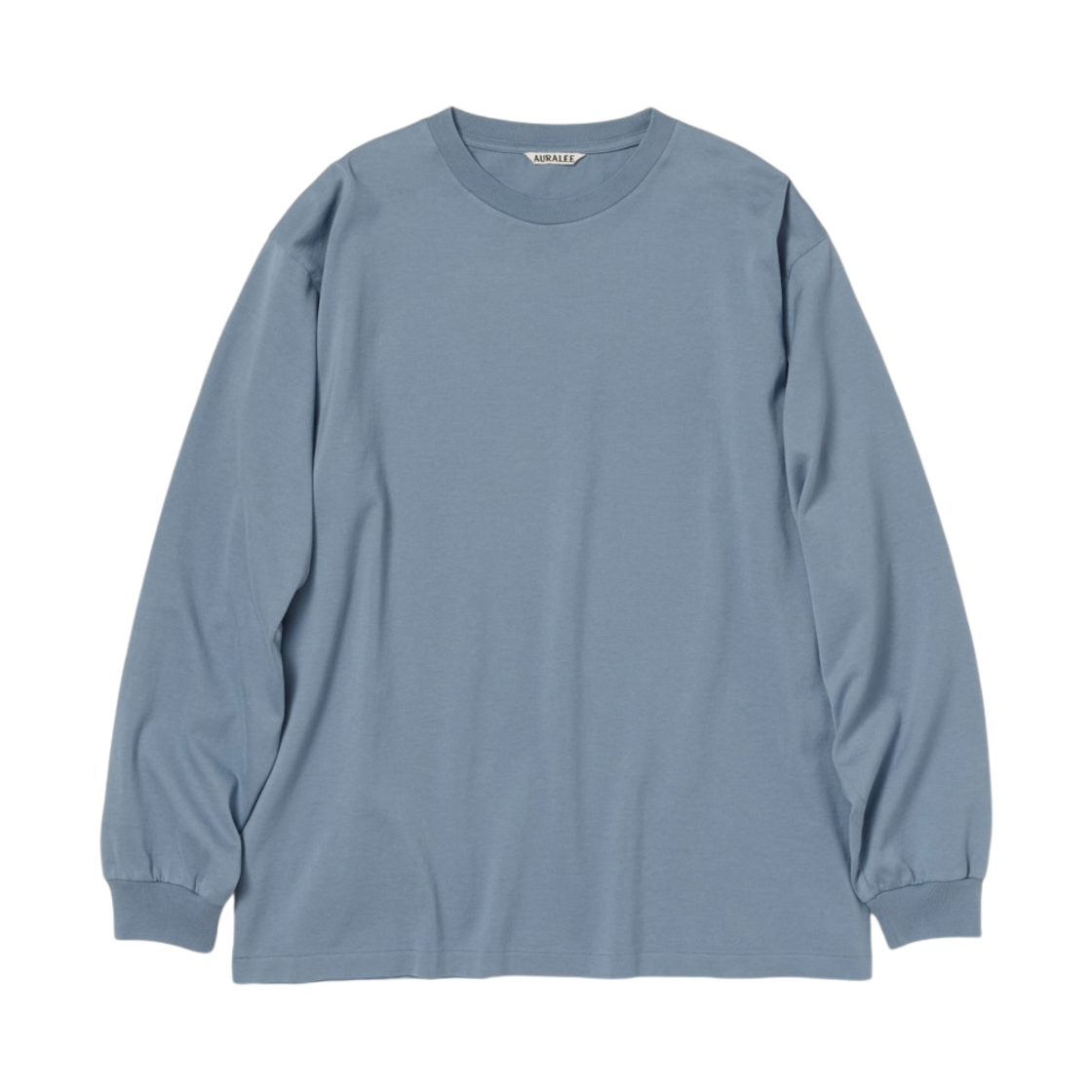 トップス LUSTER PLAITING L/S TEE DUSTY BLUE 오라리 러스터 플래이팅 롱슬리브 티셔츠 더스티 블루 | Auralee