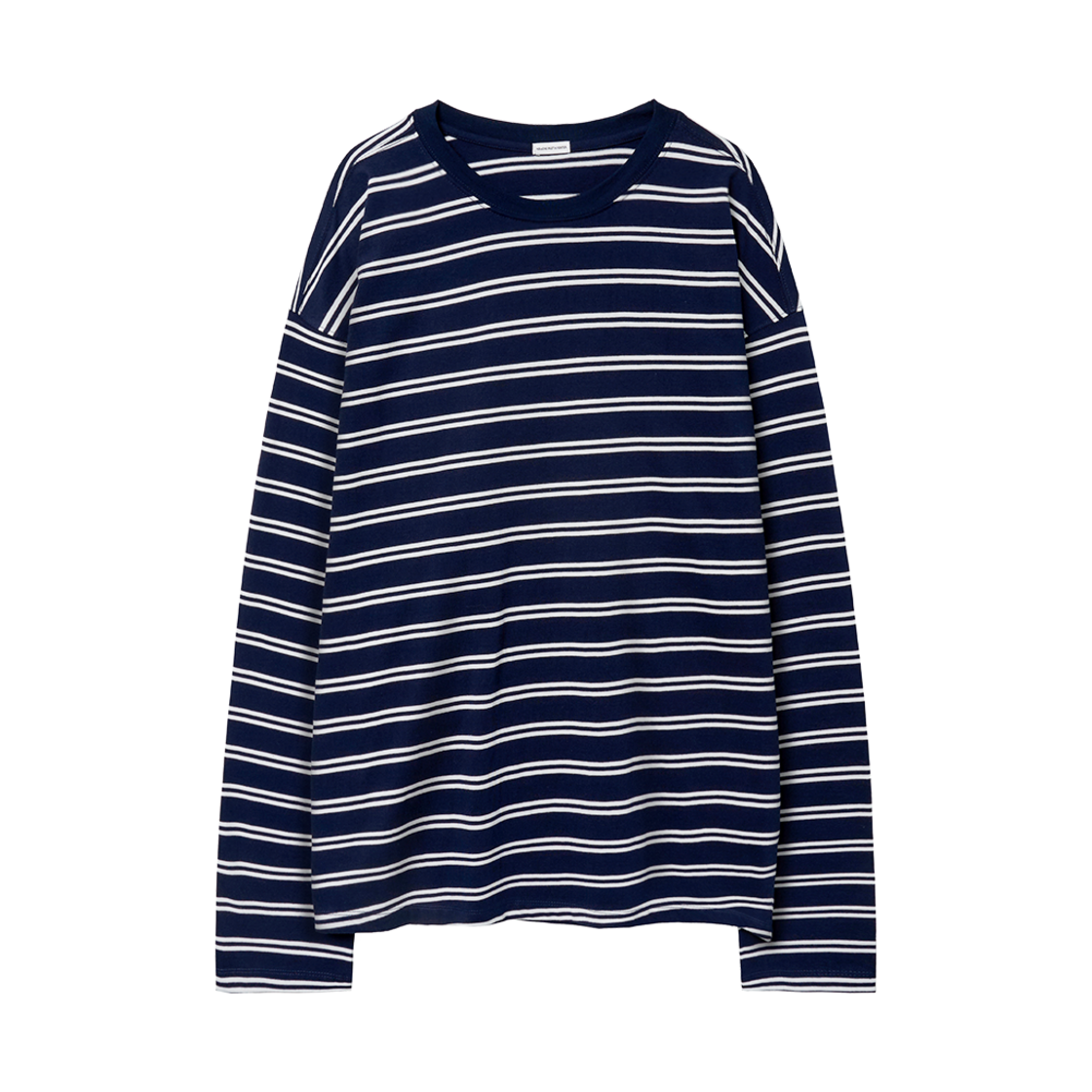 YPA25SSLSNV Youche SR Oblique Striped Long Sleeve Navy