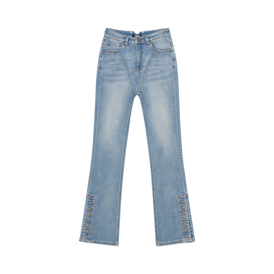 PD006BL1 (W) SMFK Wildworld Rider Mermaid Jeans in Blue