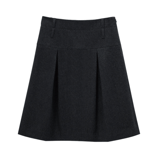 W002DRJO STU Women's Wool Tuck Skirt Grey