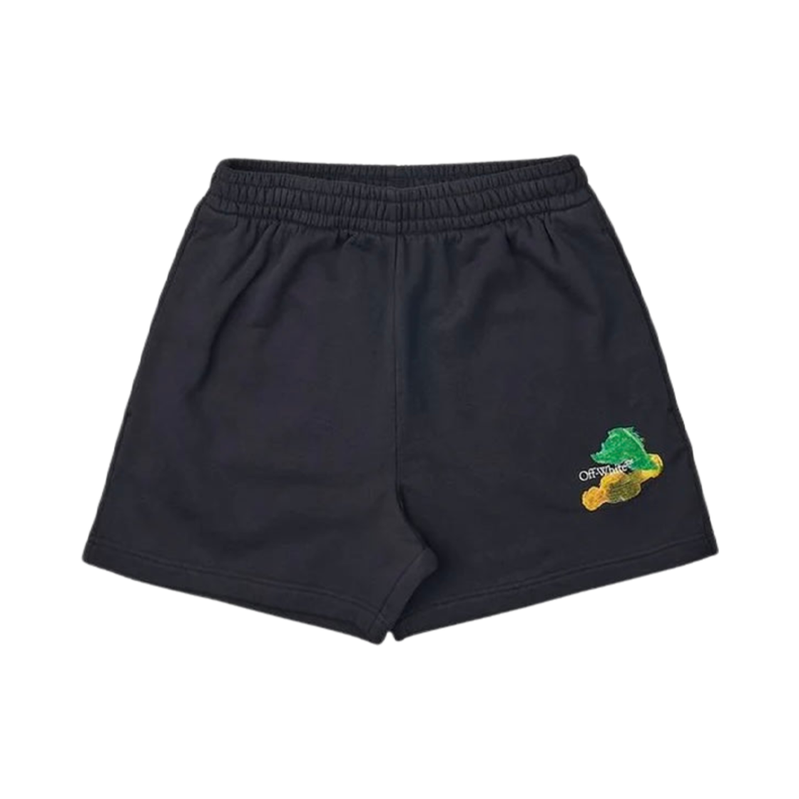 OMCI015S23FLE0061084 Off-White Brush Arrow Print Track Shorts Black