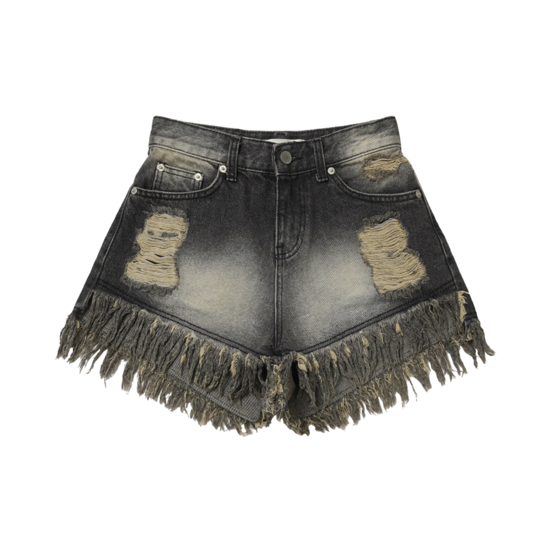 (W) 보헤미안 서울 데미지 워싱 쇼츠 그레이 (22년 버전)((W) Bohemian Seoul Damage Washig Shorts Gray (22 Ver.))