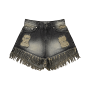 (W) Bohemian Seoul Damage Washig Shorts Gray (22 Ver.)