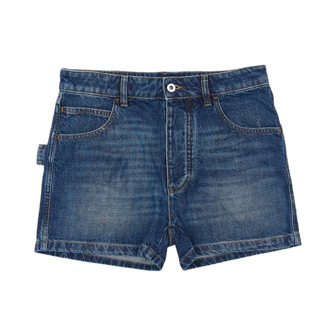 (W) 보테가 베네타 미디움 워시드 데님 쇼츠 오리지널 미디움 워시 인디고((W) Bottega Veneta Medium Washed Denim Shorts Original Medium Wash Indigo)