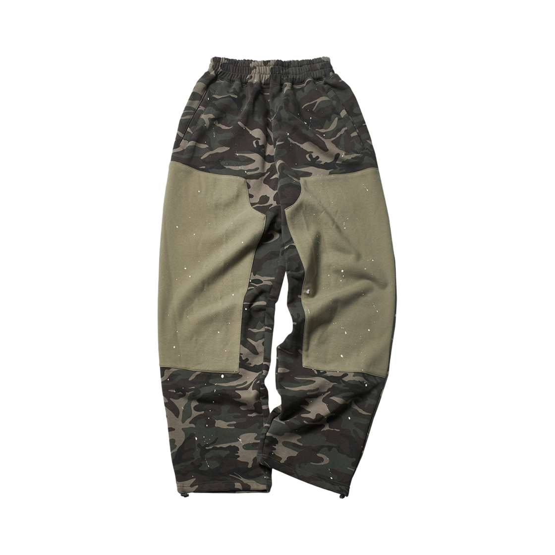 25SPGFPT03GR Garments Fab Camo Carpenter Painted Sweatpants Green