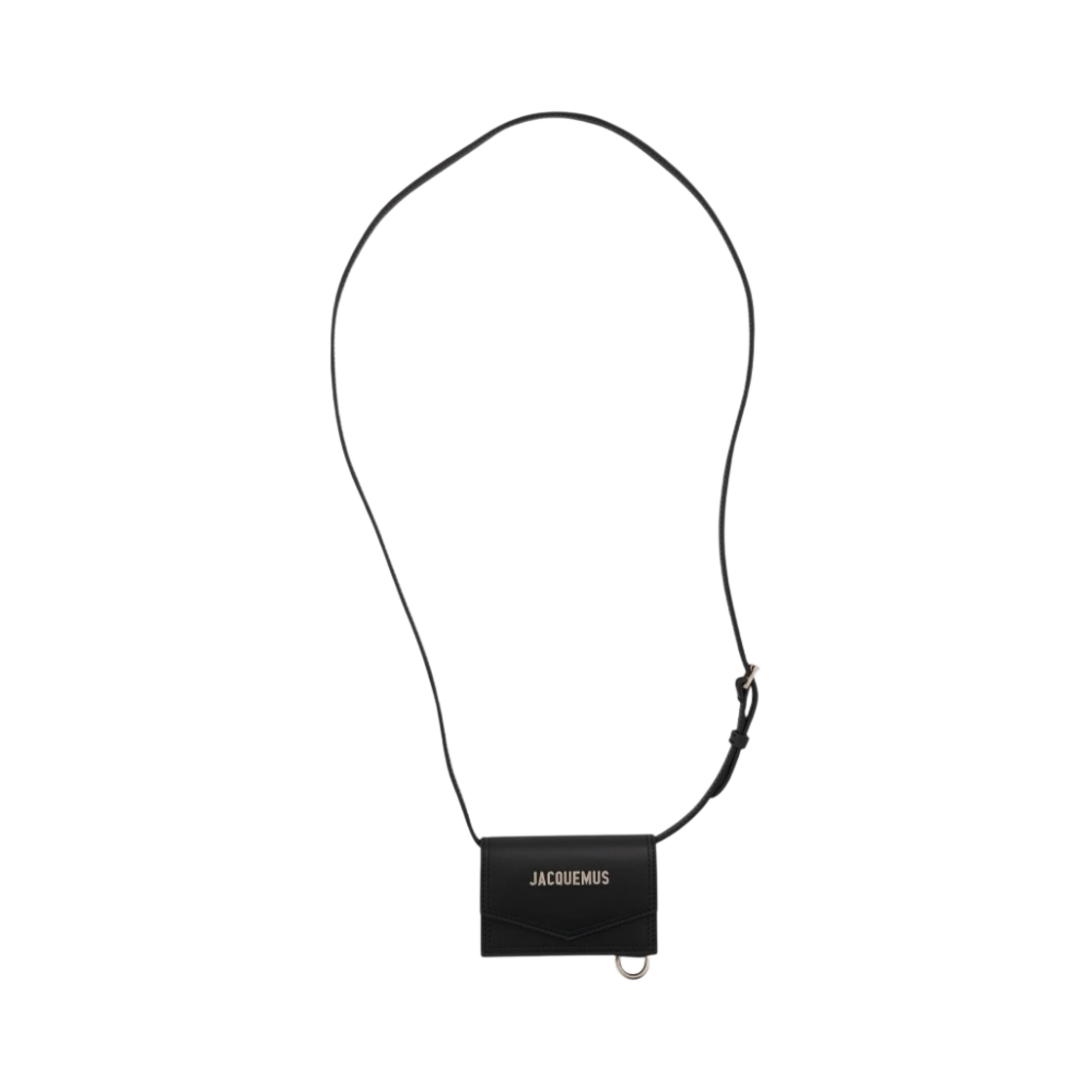216SL004-3061-990 Jacquemus Le Porte Azur Envelope Neck Pouch Black