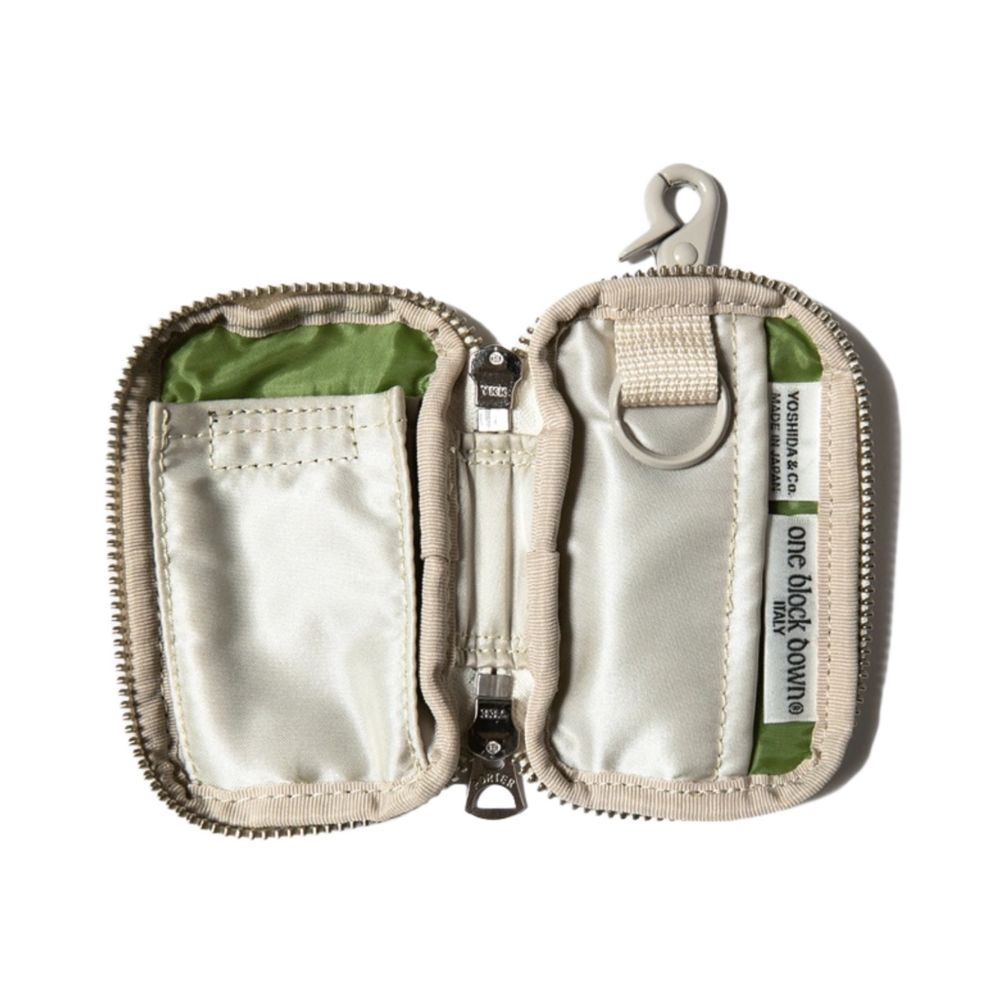 포터 x 원 블록 다운 나일론 키 케이스 에크루(Porter x OBD Nylon Key Case Ecru) - 2