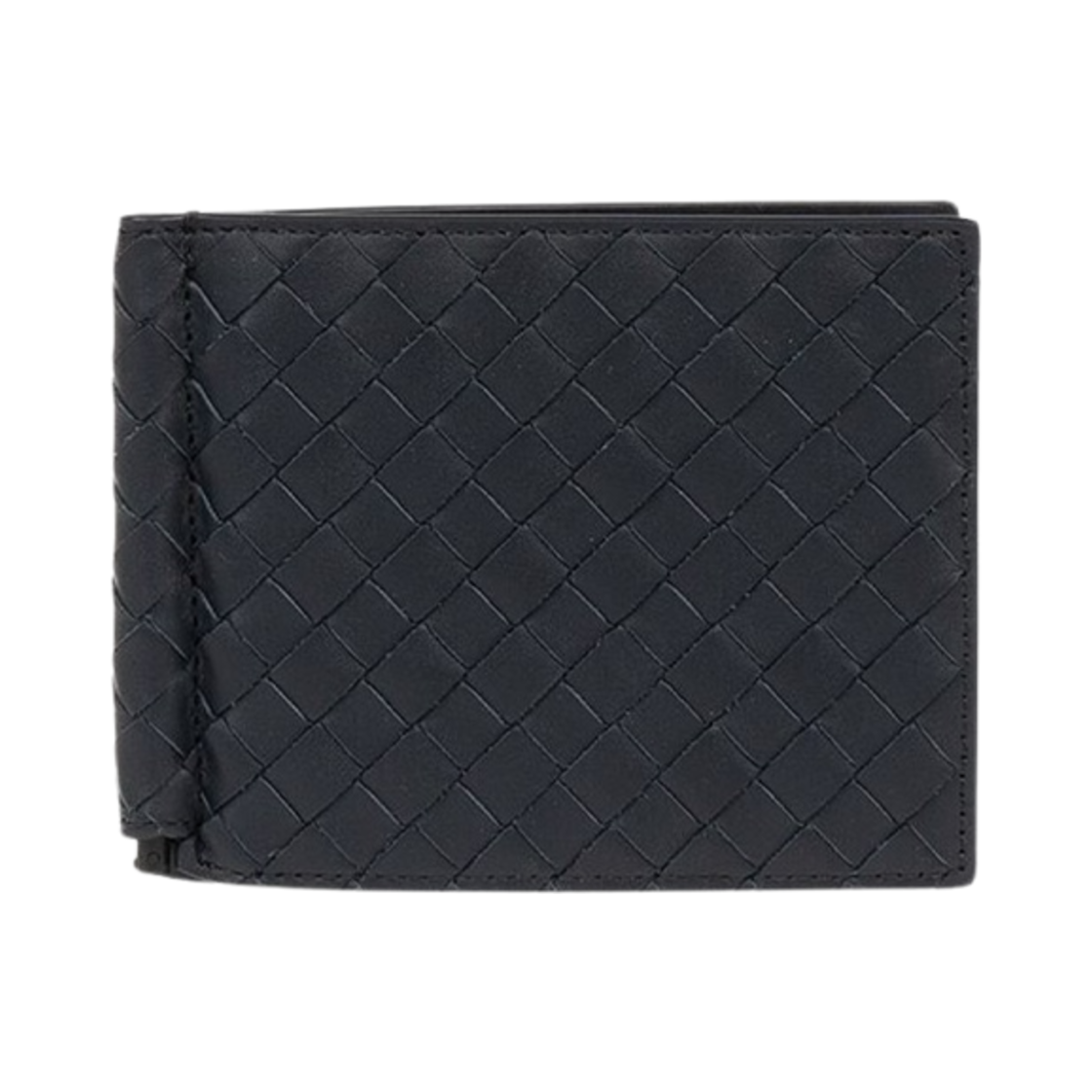 123180V46518974 Bottega Veneta Intrecciato Clip Wallet Black