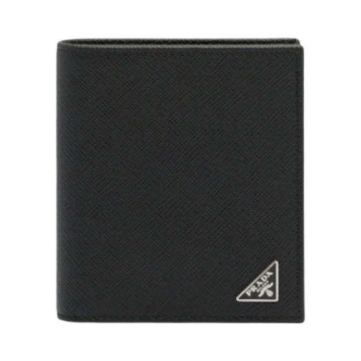2MO004-QHH-F0002 Prada Saffiano Leather Wallet Black