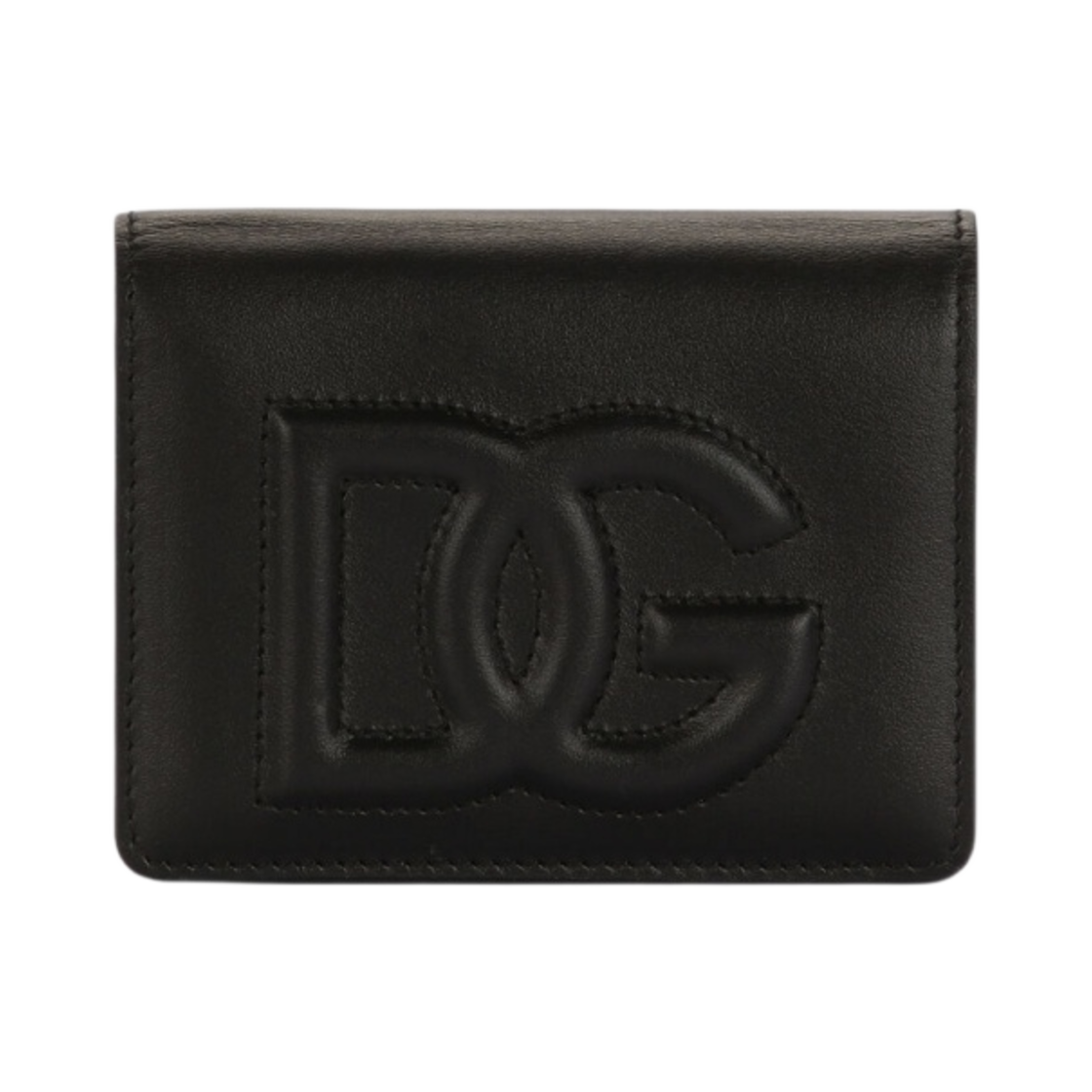 BI1211-AG081-80999 Dolce & Gabbana Calfskin DG Logo Wallet Black