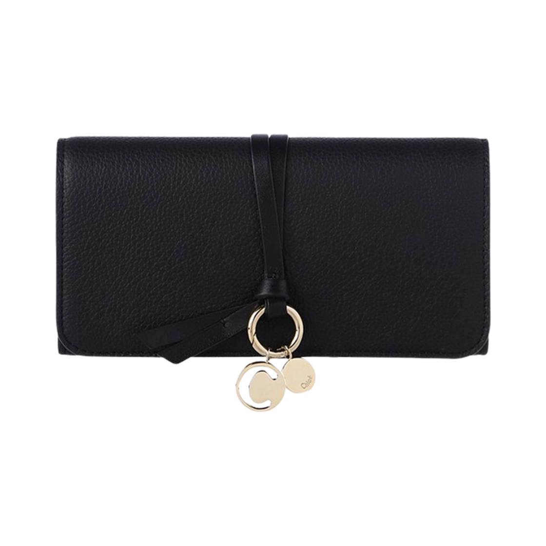 CHC21WP942F57001 Chloe Alphabet Logo Long Wallet Black