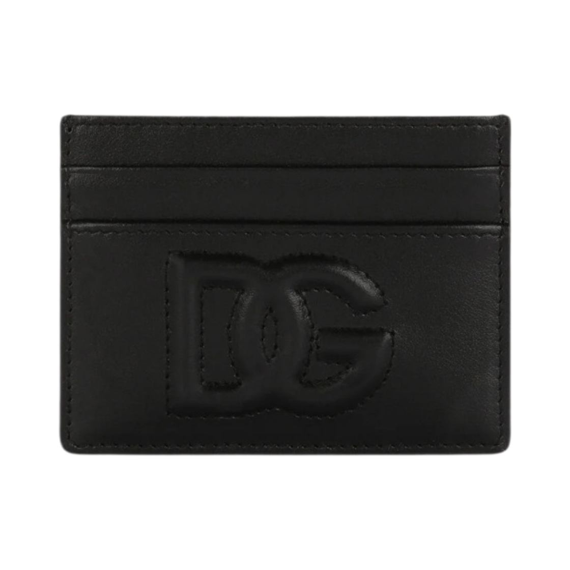 BI0330-AG081-80999 Dolce & Gabbana Calfskin DG Logo Card Holder Black