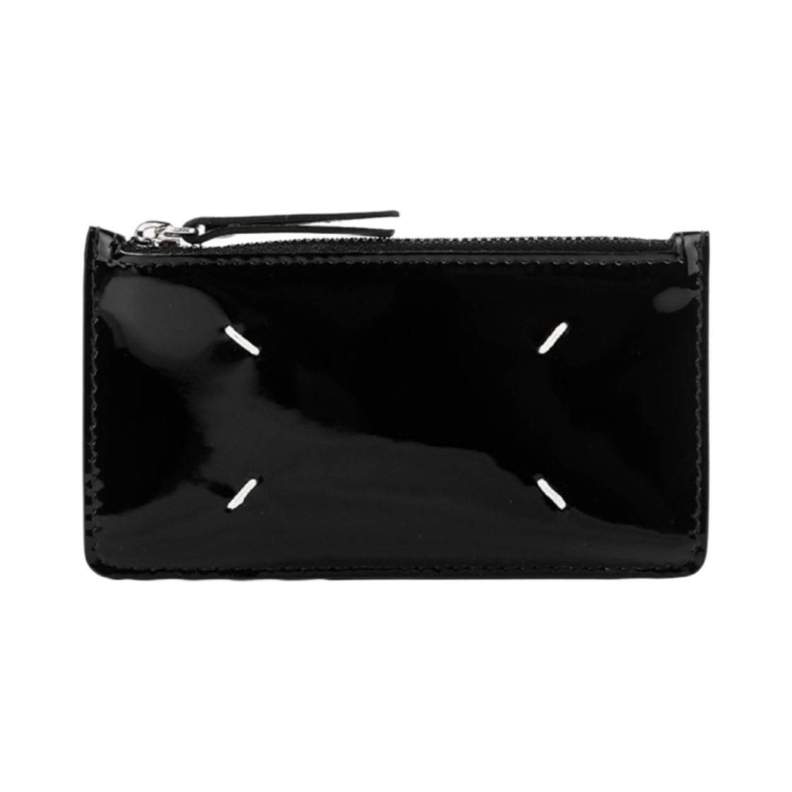 S56UI0143P2921T8013 Maison Margiela Patent Leather Card Holder Black