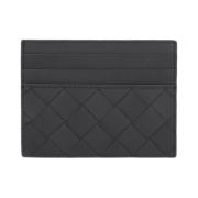 Bottega Veneta Intrecciato Credit Card Case Light Graphite