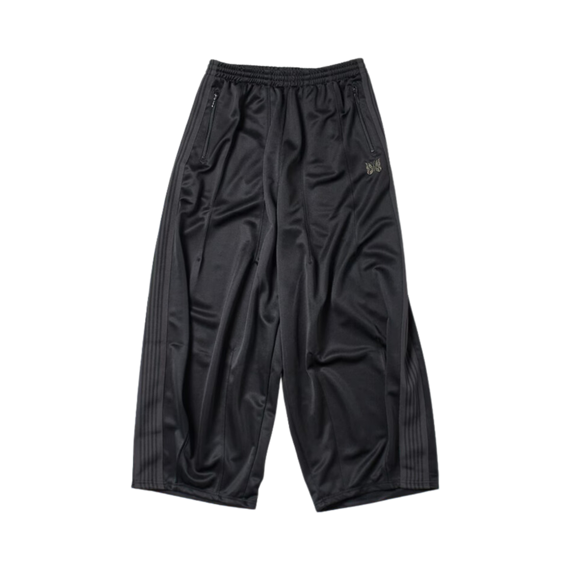 니들스 H.D. 트랙 팬츠 폴리 스무스 블랙 그레이(Needles H.D. Track Pants Poly Smooth Black Grey)