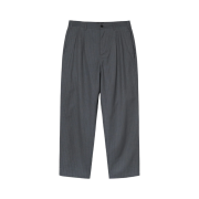 Stussy Striped Volume Pleated Trousers Grey