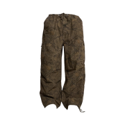 Jaded London Parachute Cargo Pants Forest Camo
