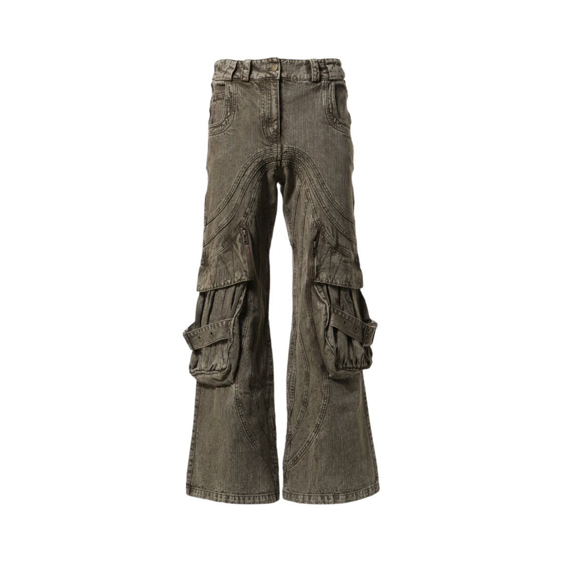 - No/Faith Studios Wave Cargo Gray Khaki