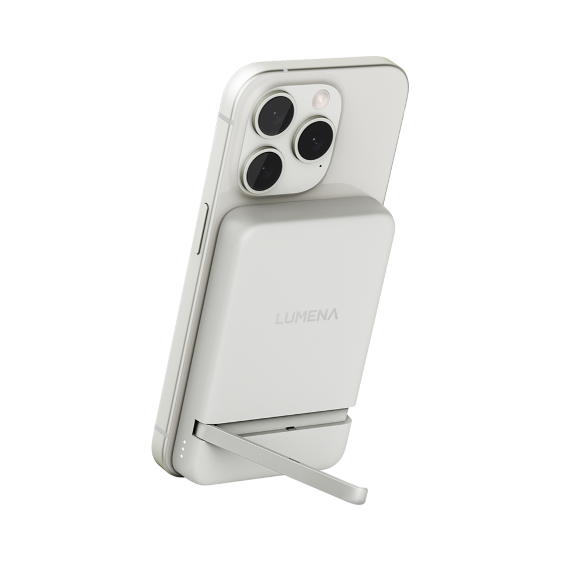 Q5-WH Lumena Q5 MagSafe Wireless Charging Battery Luna White