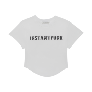 Instantfunk Women Pearl Logo T-Shirt White