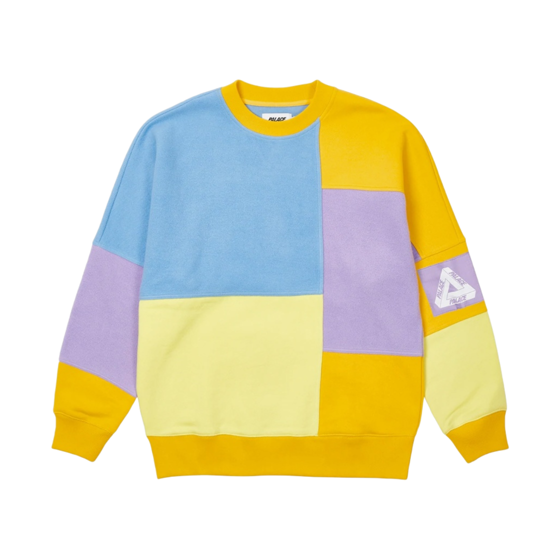팔라스 컬러 블록 크루넥 블루 오렌지 라일락 - 22SS