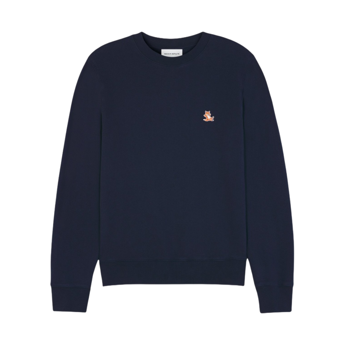 LM00303KM0001-P476 Maison Kitsune Chillax Patch Regular Sweatshirt Ink Blue