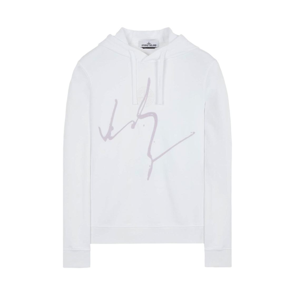 스톤 아일랜드 66481 코튼 플리스 ‘잉크 쓰리’프린트 후드 스웨트셔츠 화이트 - 22SS(Stone Island 66481 Cotton Fleece 'Ink Three' Print Hooded Sweatshirt White - 22SS) - 1