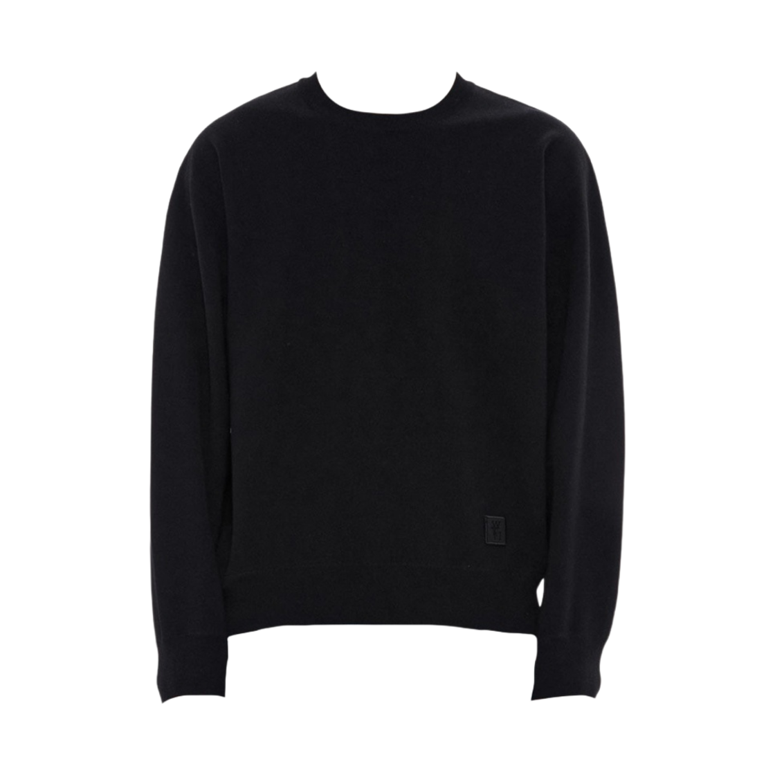 우영미 레더 패치 니트 블랙 - 23SS(Wooyoungmi Leather Patch Knit Black - 23SS) - 1