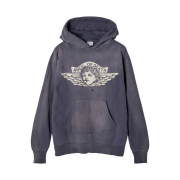 Saint Mxxxxxx Angel Hoodie Navy - 23SS