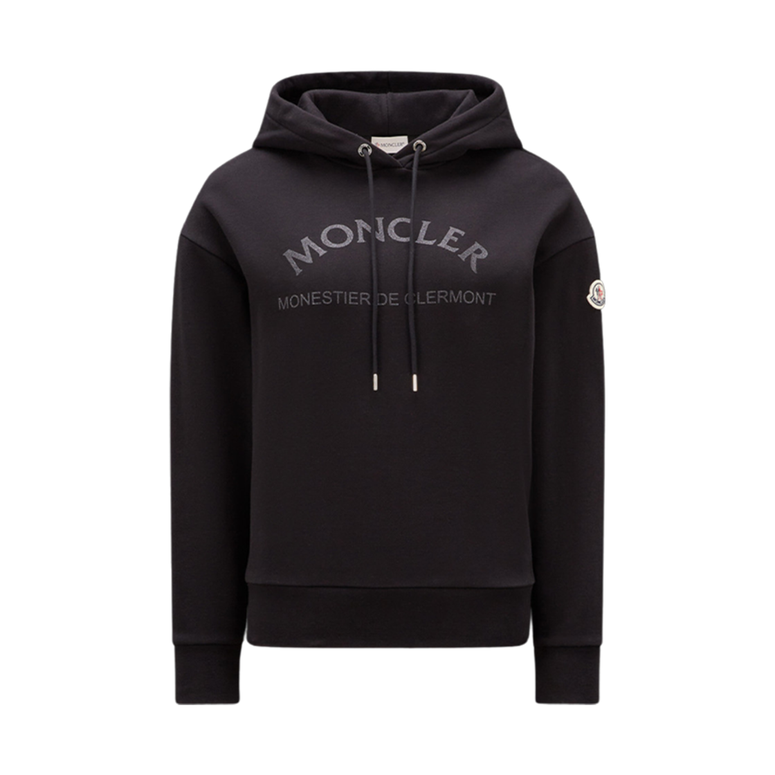 I2-093-8G00055-899U5-999 (W) Moncler Glitter Logo Hoodie Black - 23FW