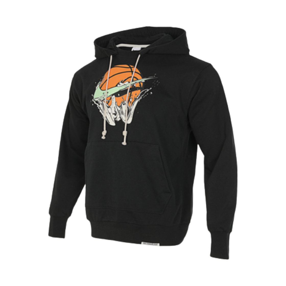 FB7138-010 Nike Dri-Fit Standard Issue Pullover Basketball Hoodie Black Lime Blast - Asia