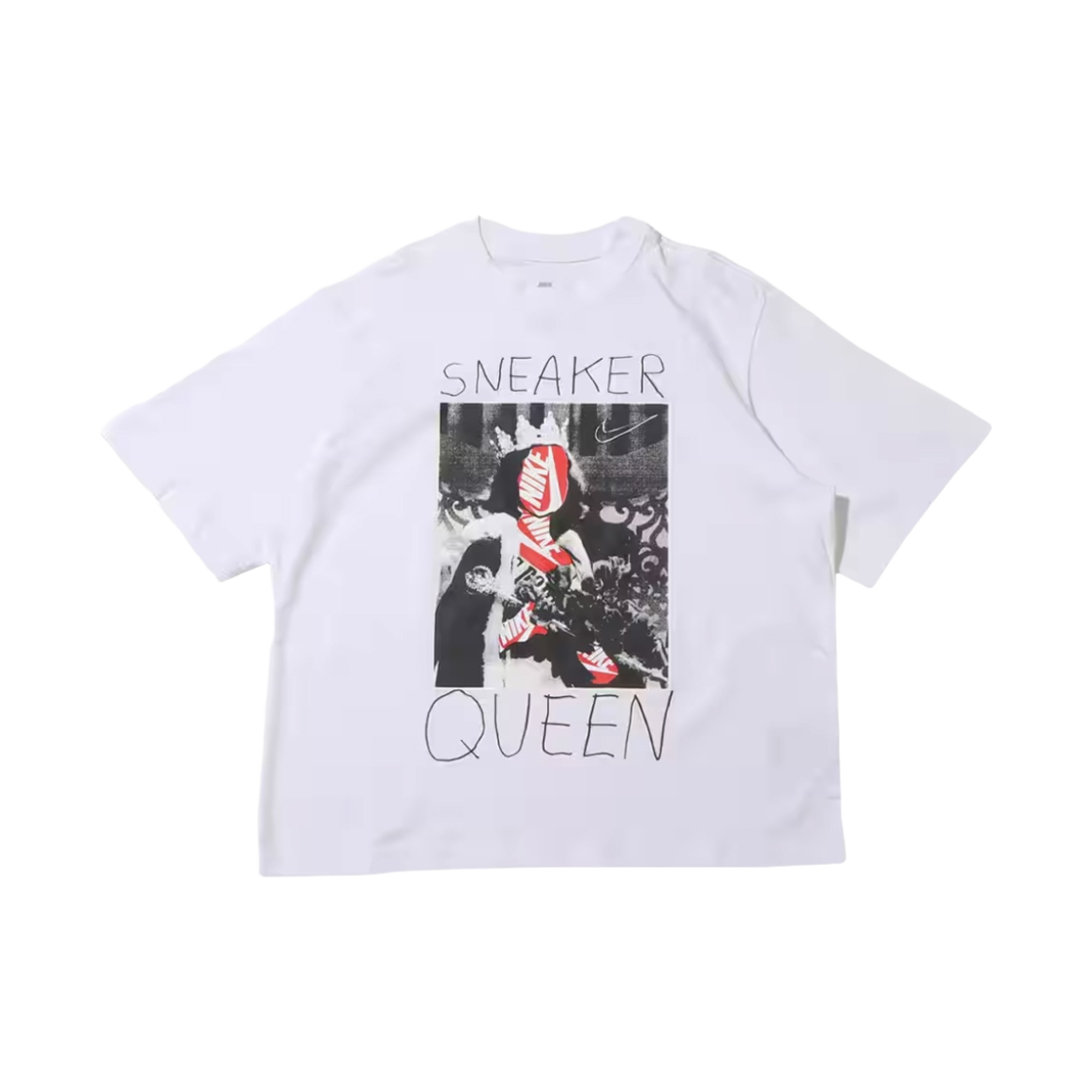 FD2532-010 (W) Nike Sport Boxy T-Shirt Black White - Asia