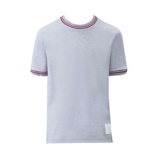 Thom Browne Cotton Milano Stripe T-Shirt Light Grey