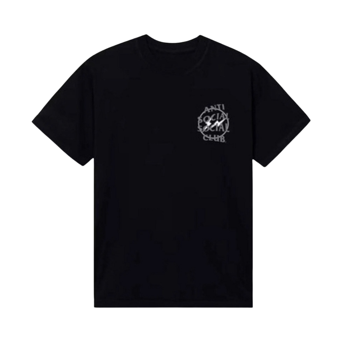 안티 소셜 소셜 클럽 x 프라그먼트 디자인 하프 톤 로고 티셔츠 블랙 그레이(Anti Social Social Club x Fragment Design Half Tone Logo T-Shirt Black Grey) - 2