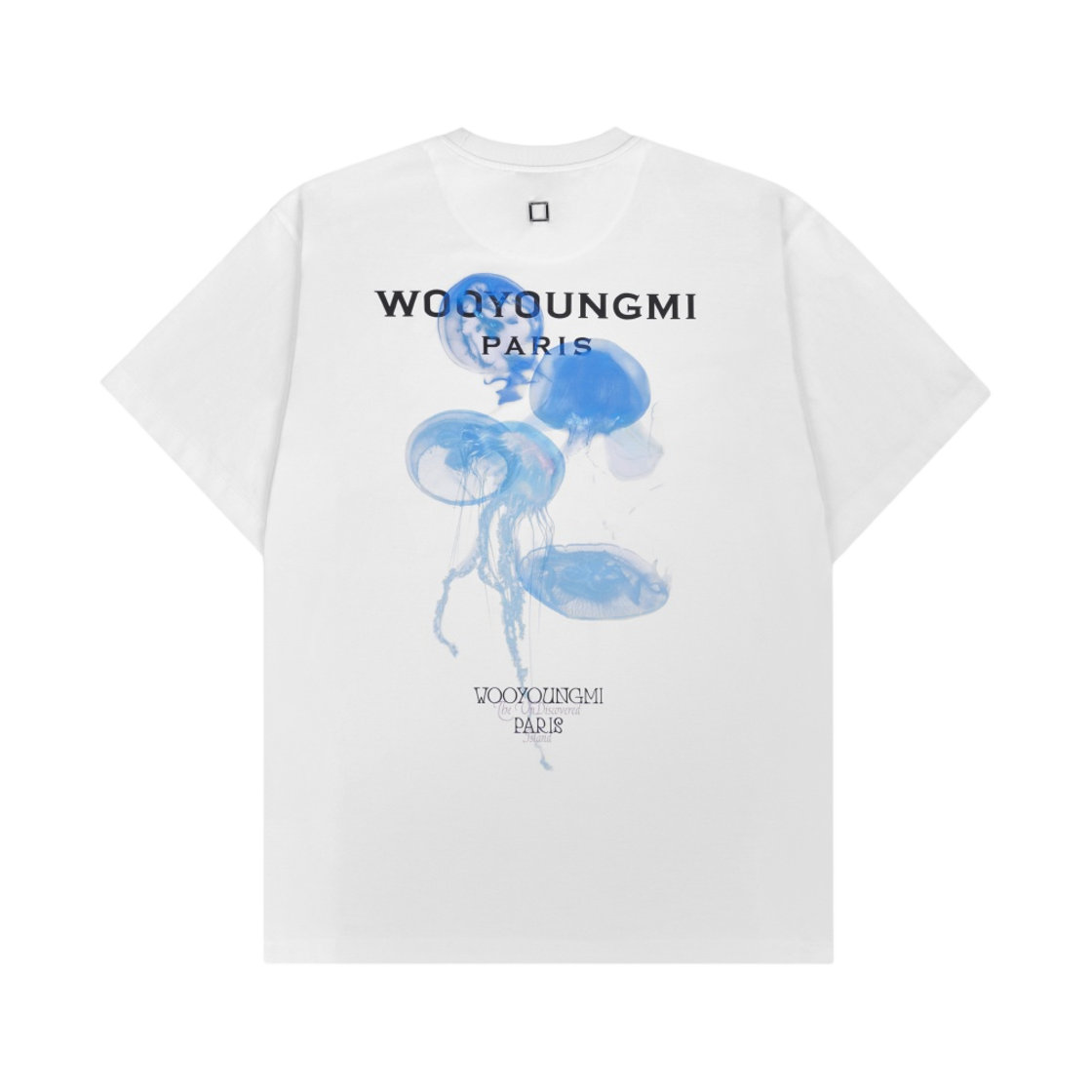 W) 우영미 야광 젤리피쉬 백로고 티셔츠 화이트 - 24SS