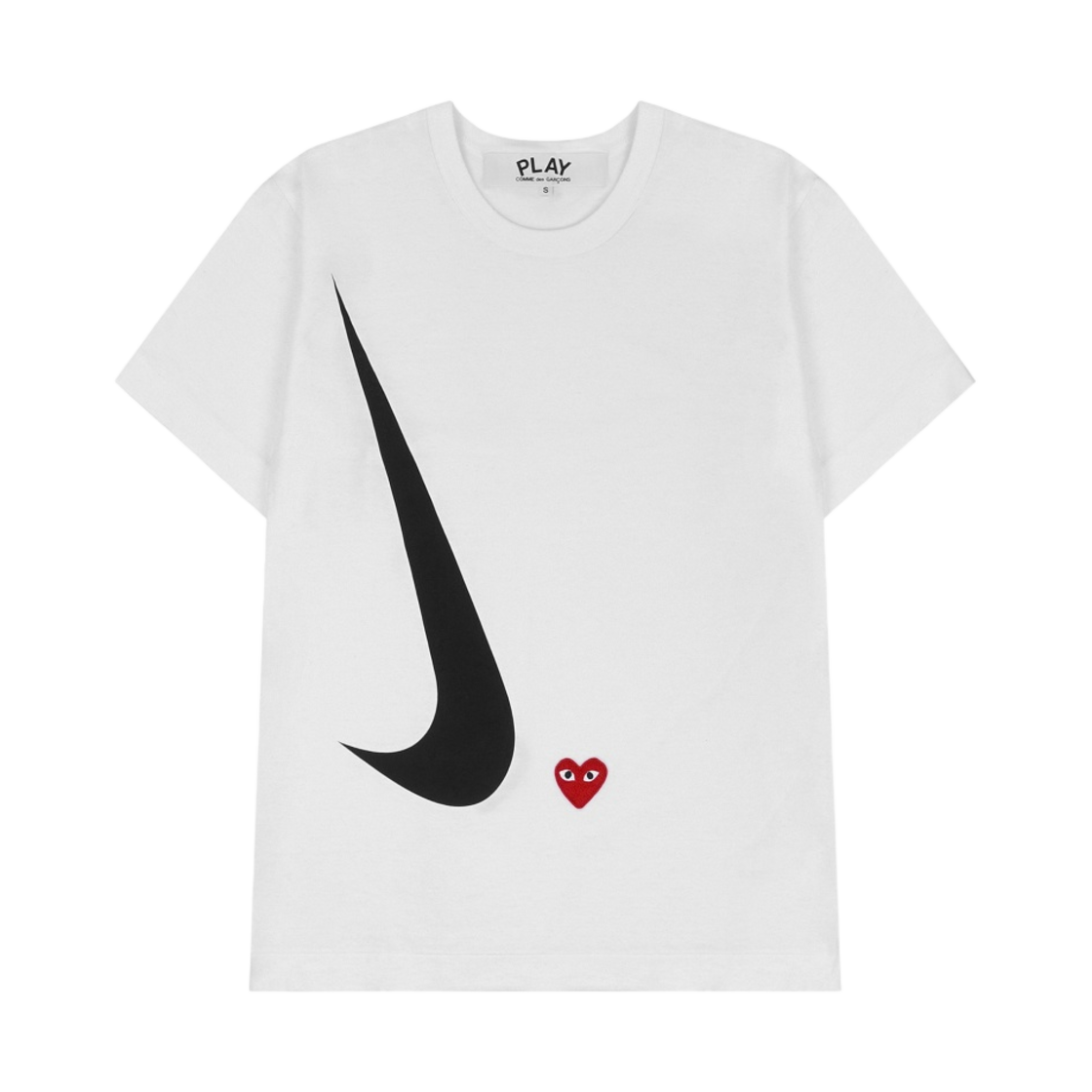 플레이 꼼데가르송 x 나이키 티셔츠 화이트(Play Comme des Garcons x Nike T-Shirt White)