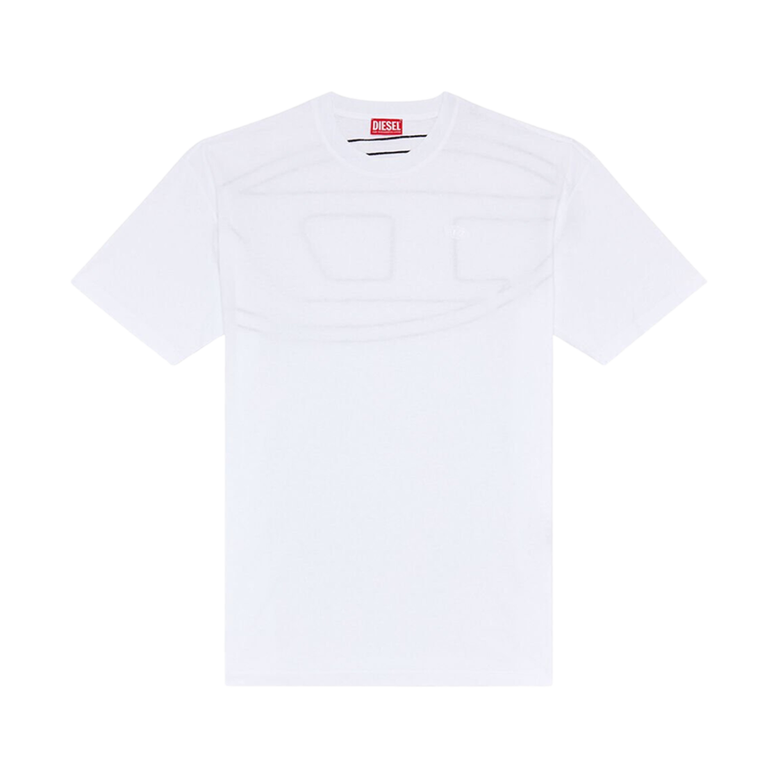디젤 맥시 오발 D 자수 티셔츠 화이트(Diesel Maxi Oval D Embroidery T-Shirt White) - 1