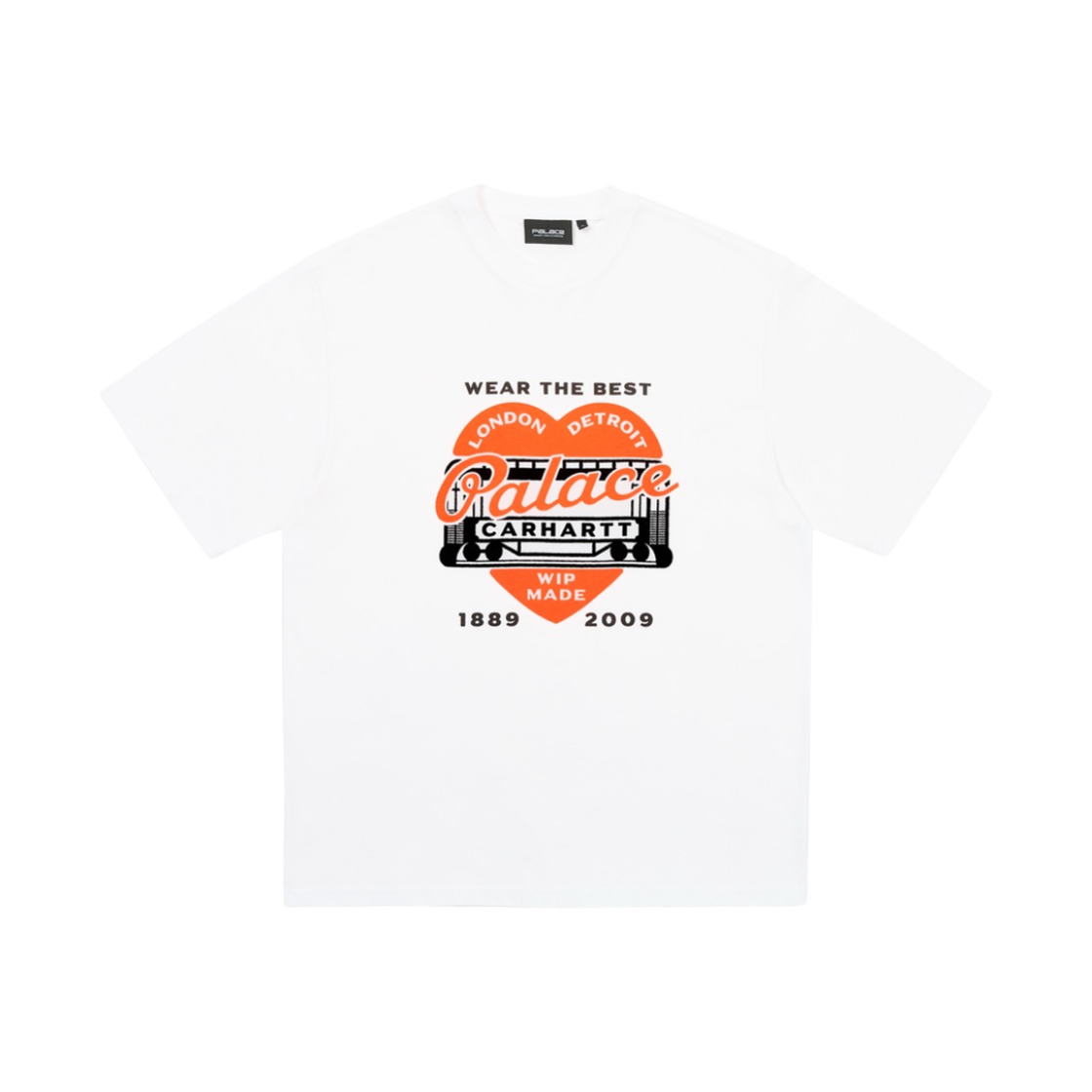 - Palace x Carhartt WIP Heart T-Shirt White - 24FW - 대표 이미지 #1